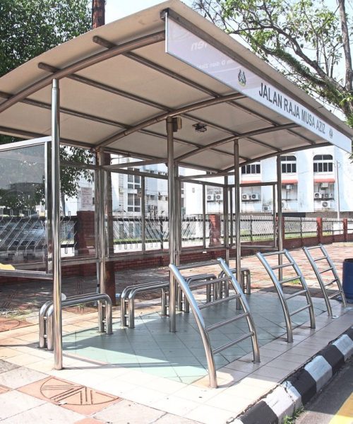 The upgrading of the bus-stand at Jalan Raja Musa Aziz.